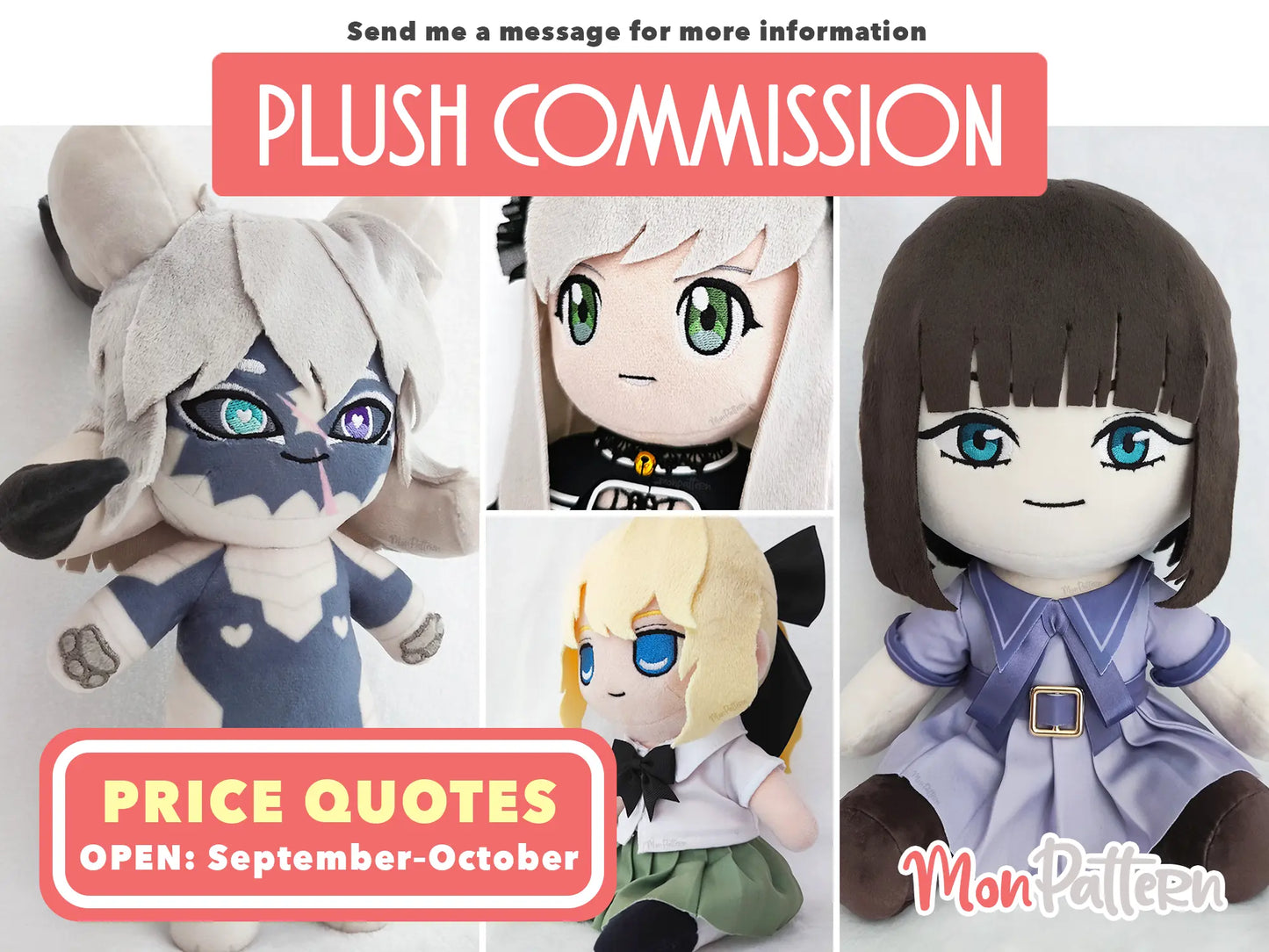 custom handmade human chibi plush of anime character, detailed sewing, posable