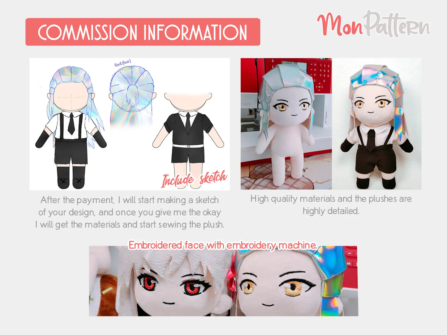 plush commissions - from €500 / $550 usd