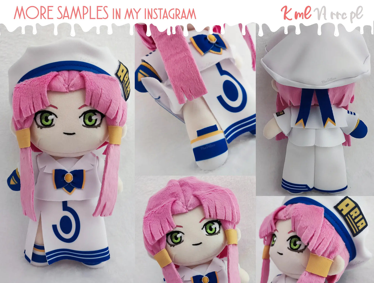 akari mizunashi from aria - handmade chibi plush of original character, fully customizable
