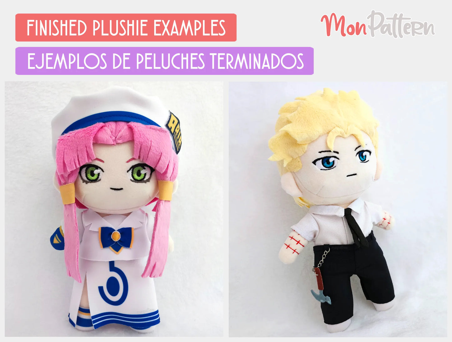 digital sewing pattern printable short chibi plush – custom plushies and fandom characters – perfect for ocs, vtubers, anime and k-pop dolls