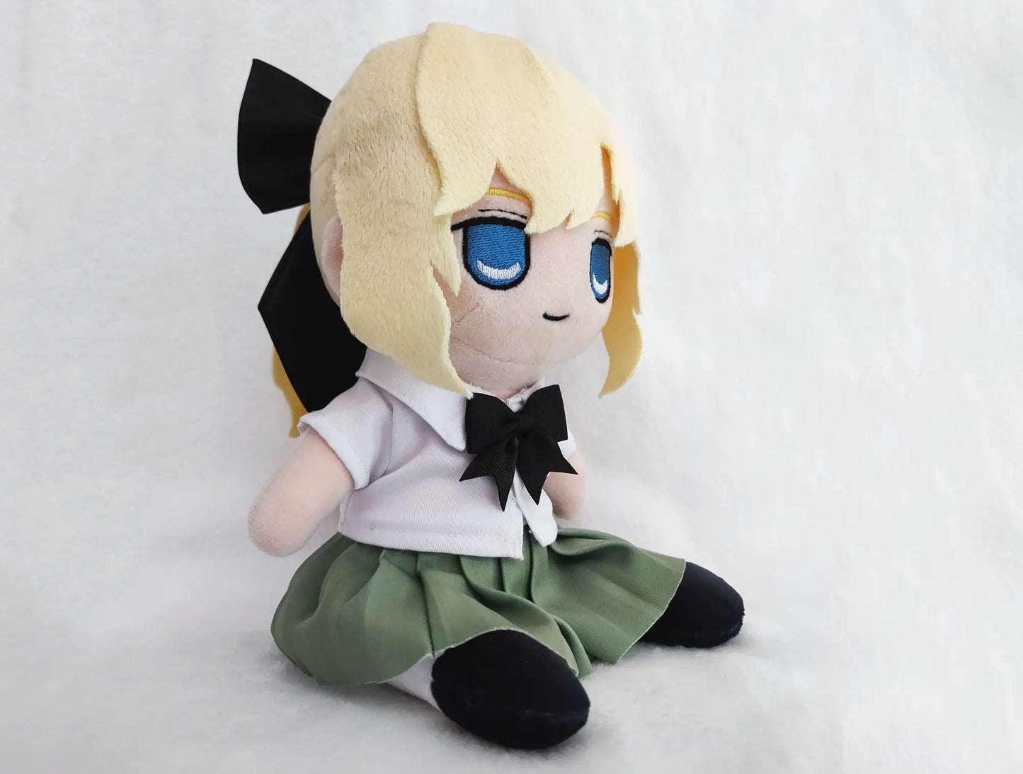 lilly satou katawa shoujo chibi plush commission sitting school uniform small size custom plush doll peluche chibi sentado uniforme escolar personaje anime handmade by monpattern