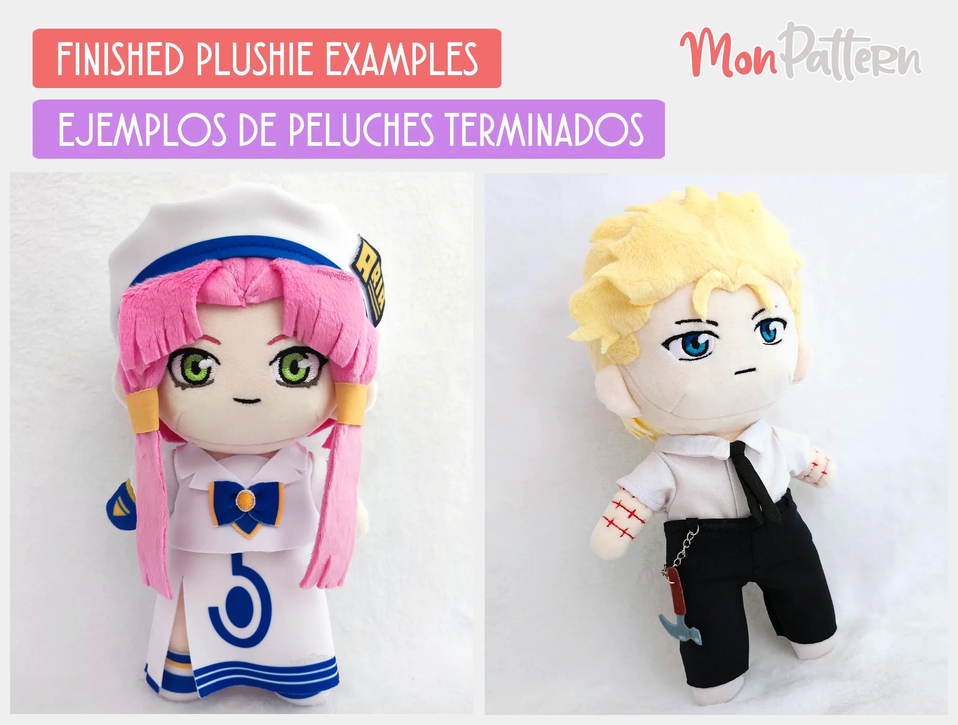 Digital Sewing Pattern Printable Short Chibi plush – custom plushies and fandom characters – perfect for OCs, VTubers, anime and K-Pop dolls