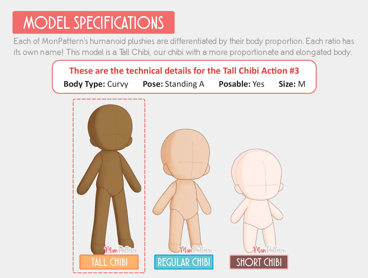 discover different chibi plush proportions and sewing patterns, from short chibi to regular chibi and tall chibi showimgen