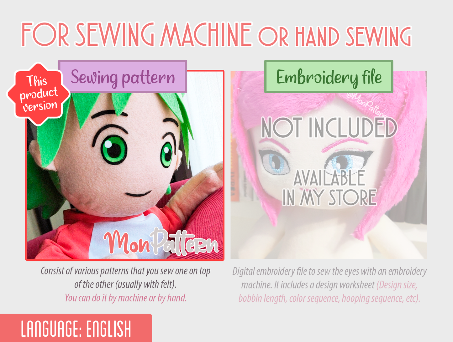 face 10 - sewing pattern