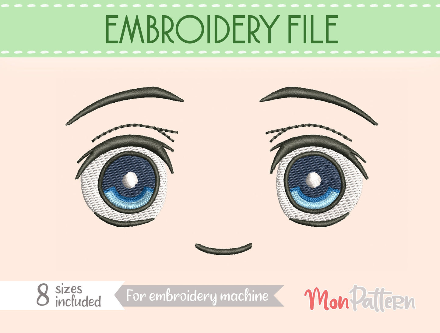 face 2 - machine embroidery file