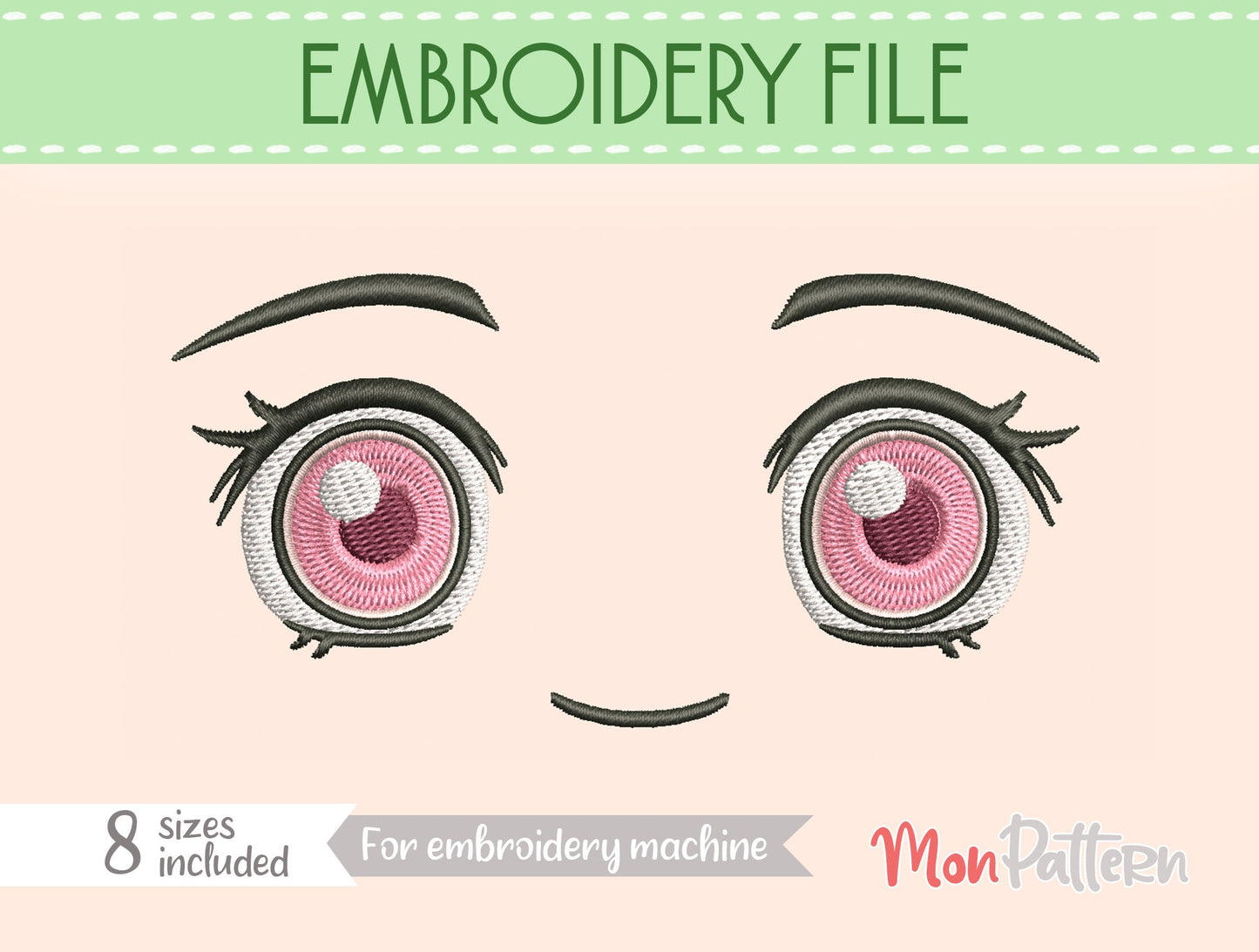 face 1 - machine embroidery file