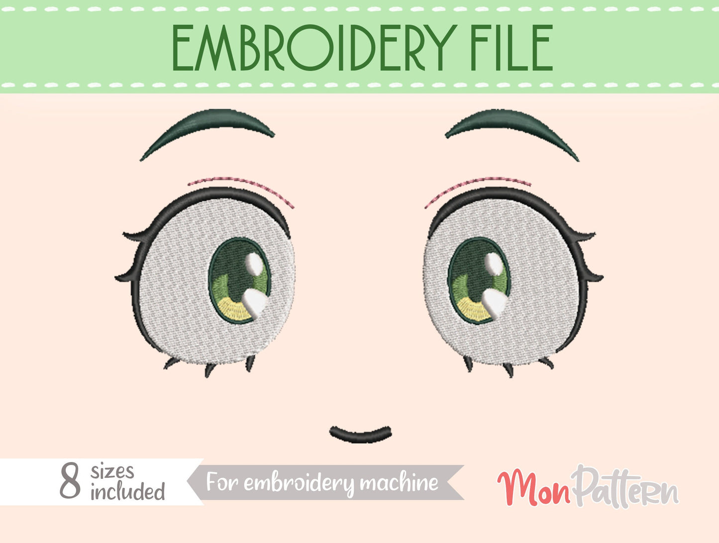 face 30 - machine embroidery file