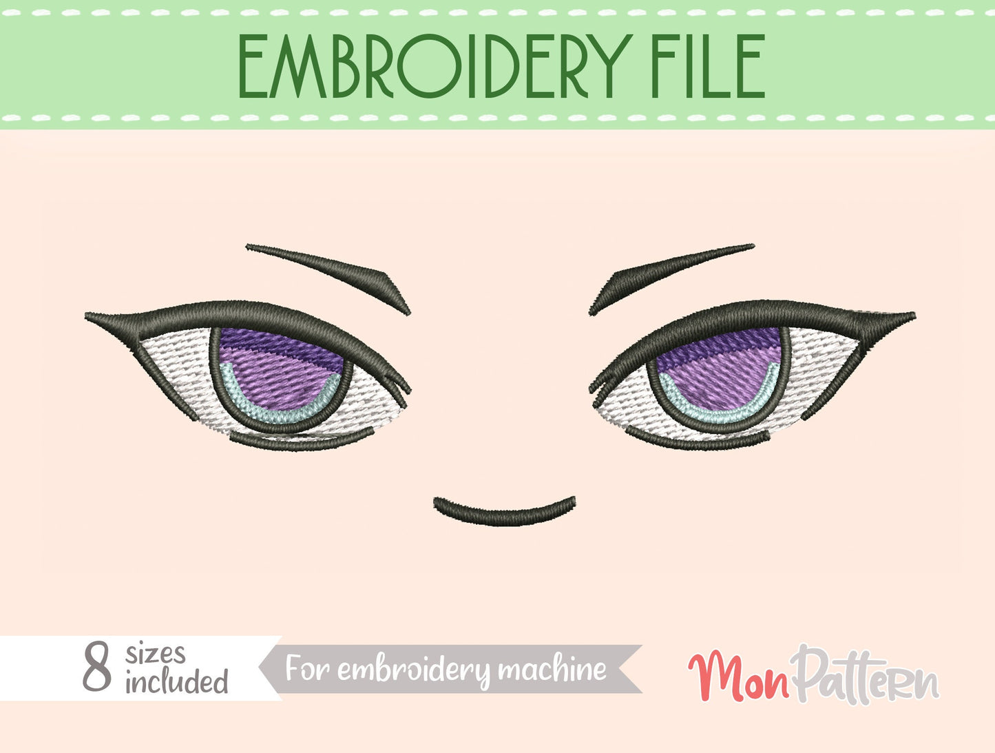 face 10 - machine embroidery file