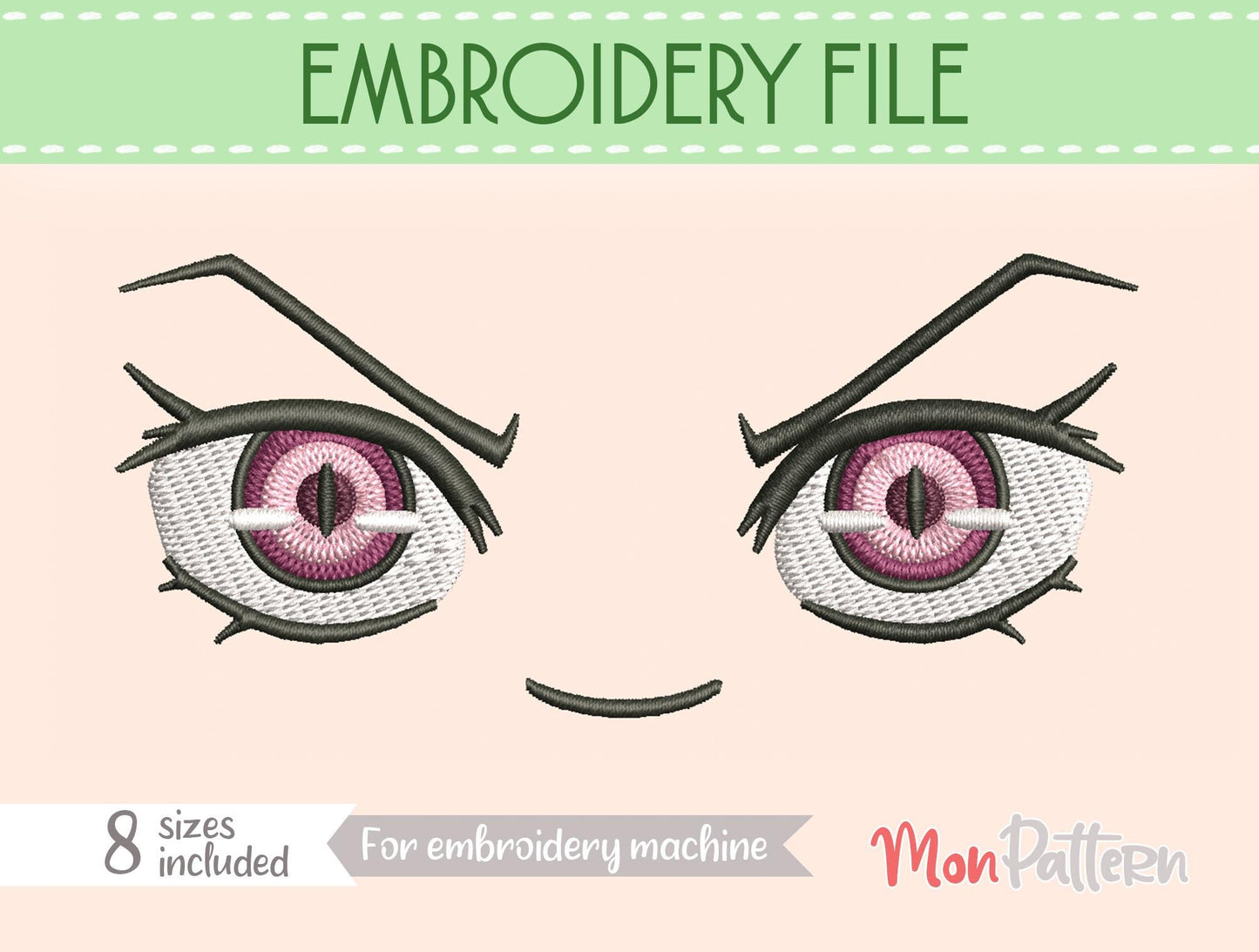 face 13 - machine embroidery file