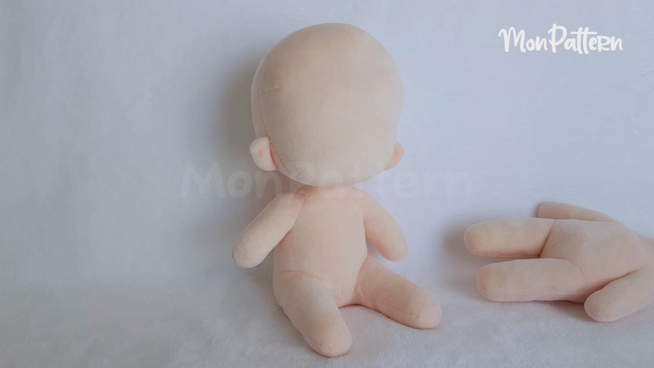 SHORT CHIBI Sitting Action. Digital PDF with video tutorials, 36 cm 14 in Beginner Plush Sewing Pattern. Posable Articulated Skeleton Anime Plush.